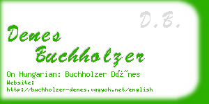 denes buchholzer business card